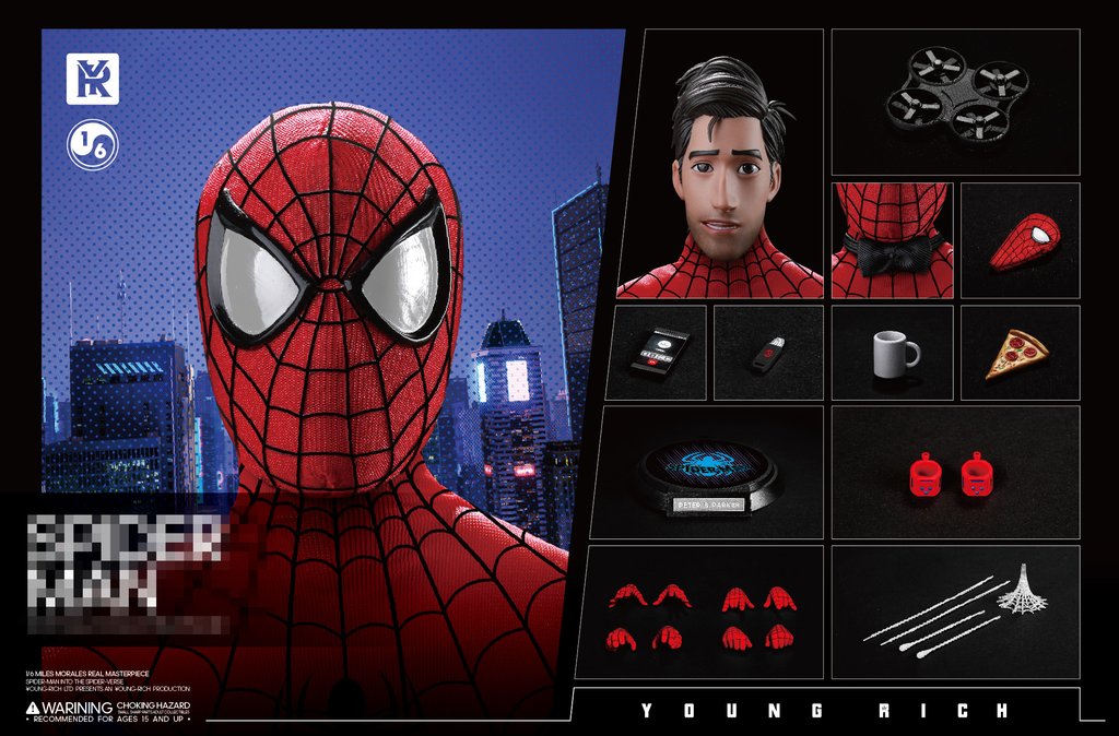 YOUNGRICH TOYS SP007 1/6 Spider-Man Parallel World Middle-aged Parker Amateur Edition (Hero Suit)