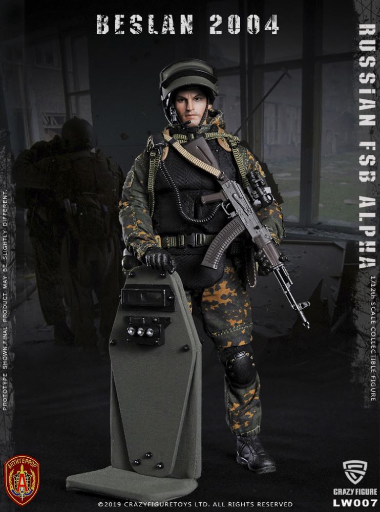 Crazy Figure 1/12 Russian Special Forces Alpha Heavy Shield Hand