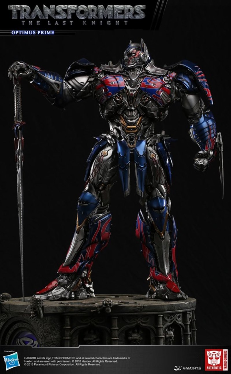 DAMTOYS CLASSIC SERIES: 29-INCH TRANSFORMERS :THE LAST KNIGHT OPTIMUS PRIME LIGHT-UP STATUE