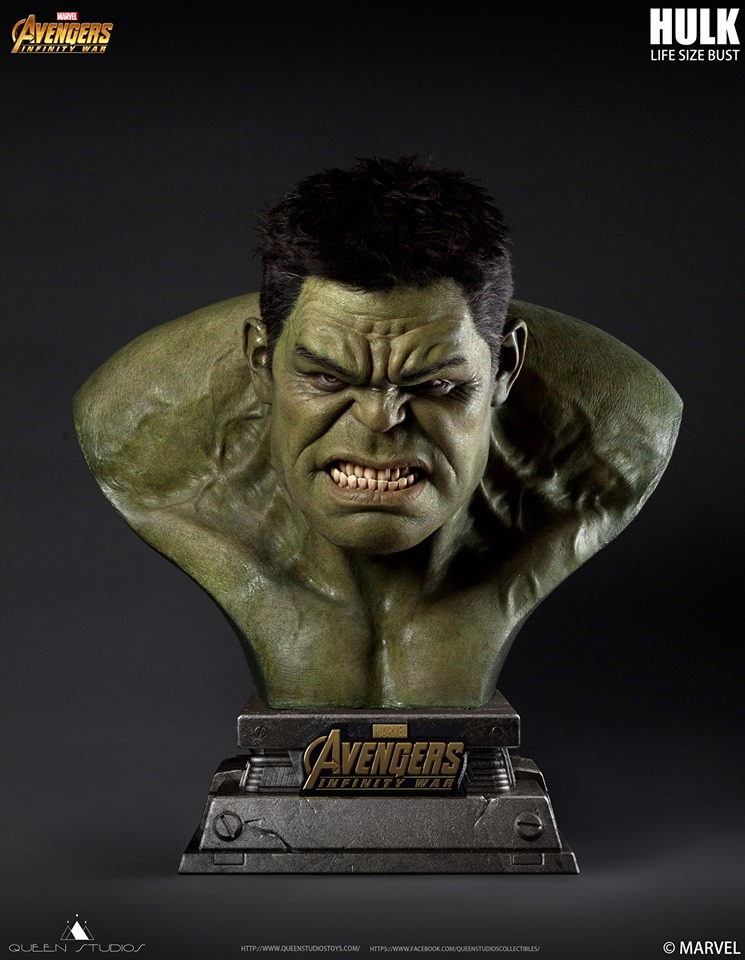 Queen Studios Green Hulk Life-Size Bust