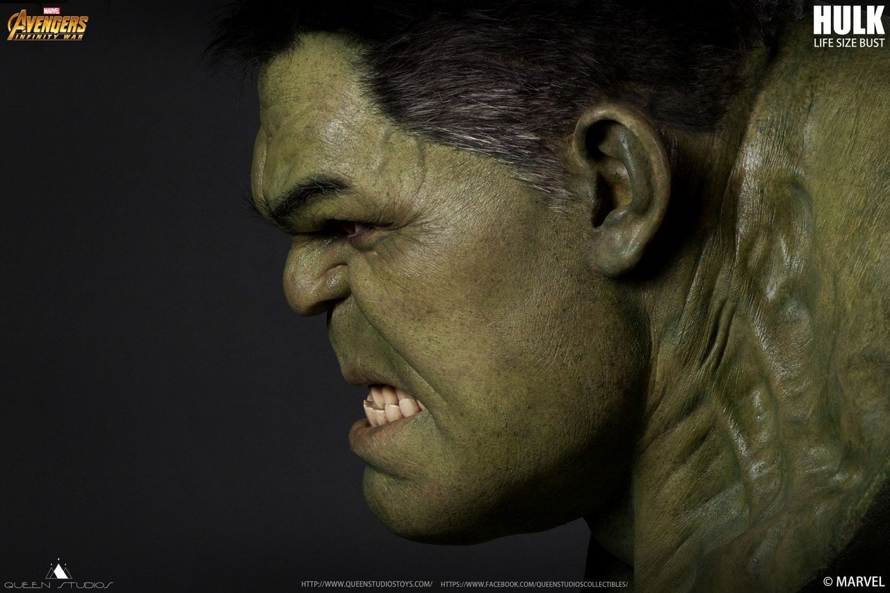 Queen Studios Green Hulk Life-Size Bust