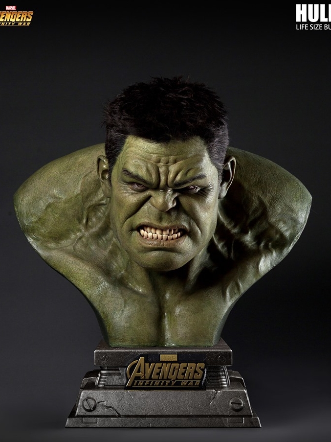 Queen Studios Green Hulk Life-Size Bust