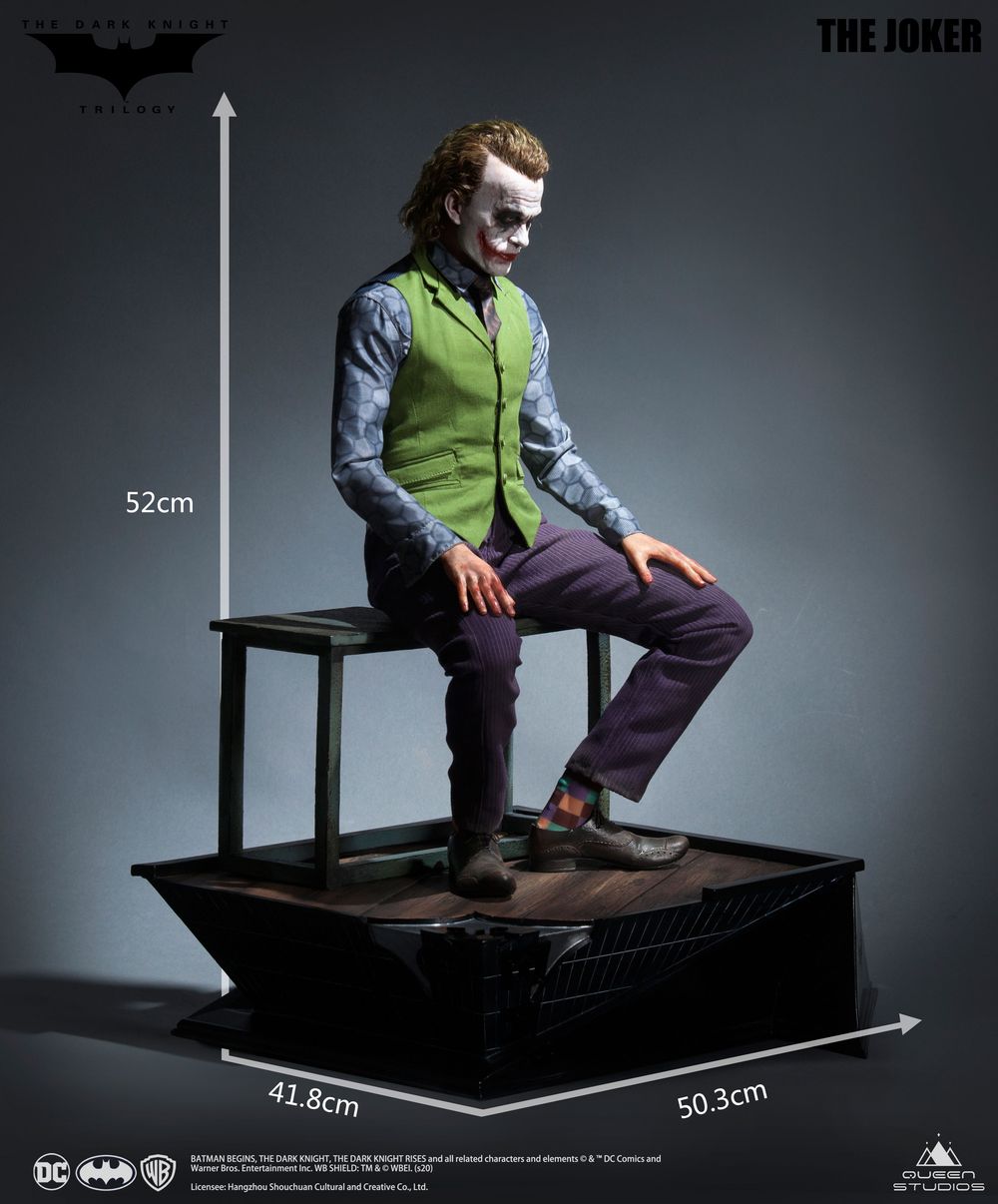 Queen Studios DC movie - Batman: Dark Knight - clown JOKER 1:3 full body statue