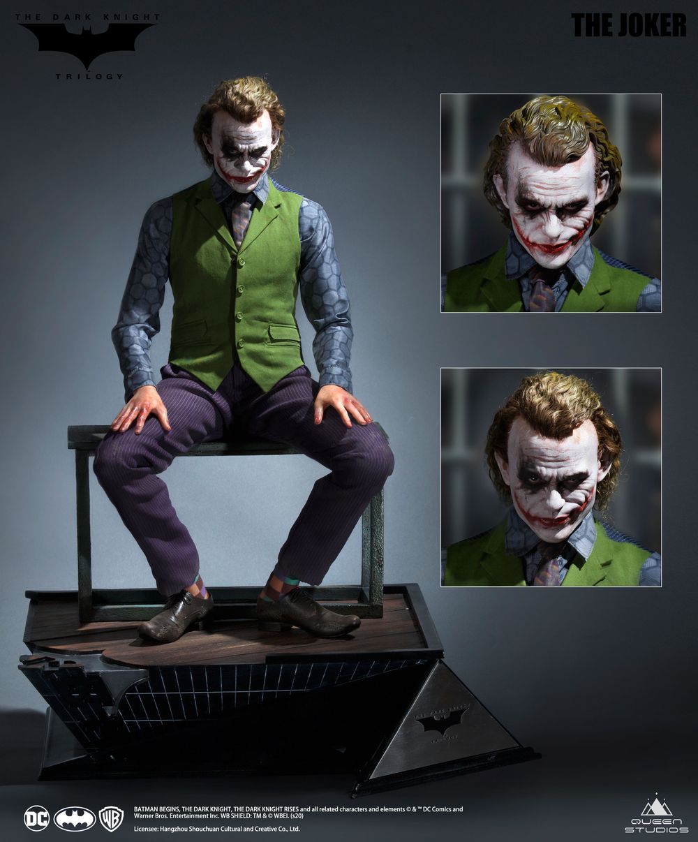 Queen Studios DC movie - Batman: Dark Knight - clown JOKER 1:3 full body statue