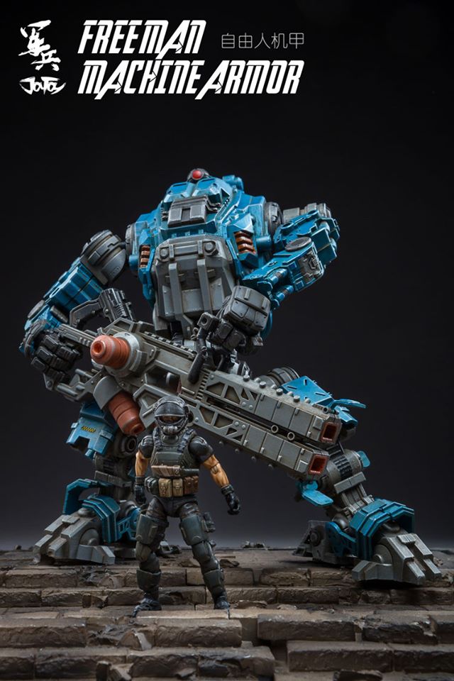 JOYTOY 81921011 :1/18 Free man tactical mecha ( สีฟ้า )