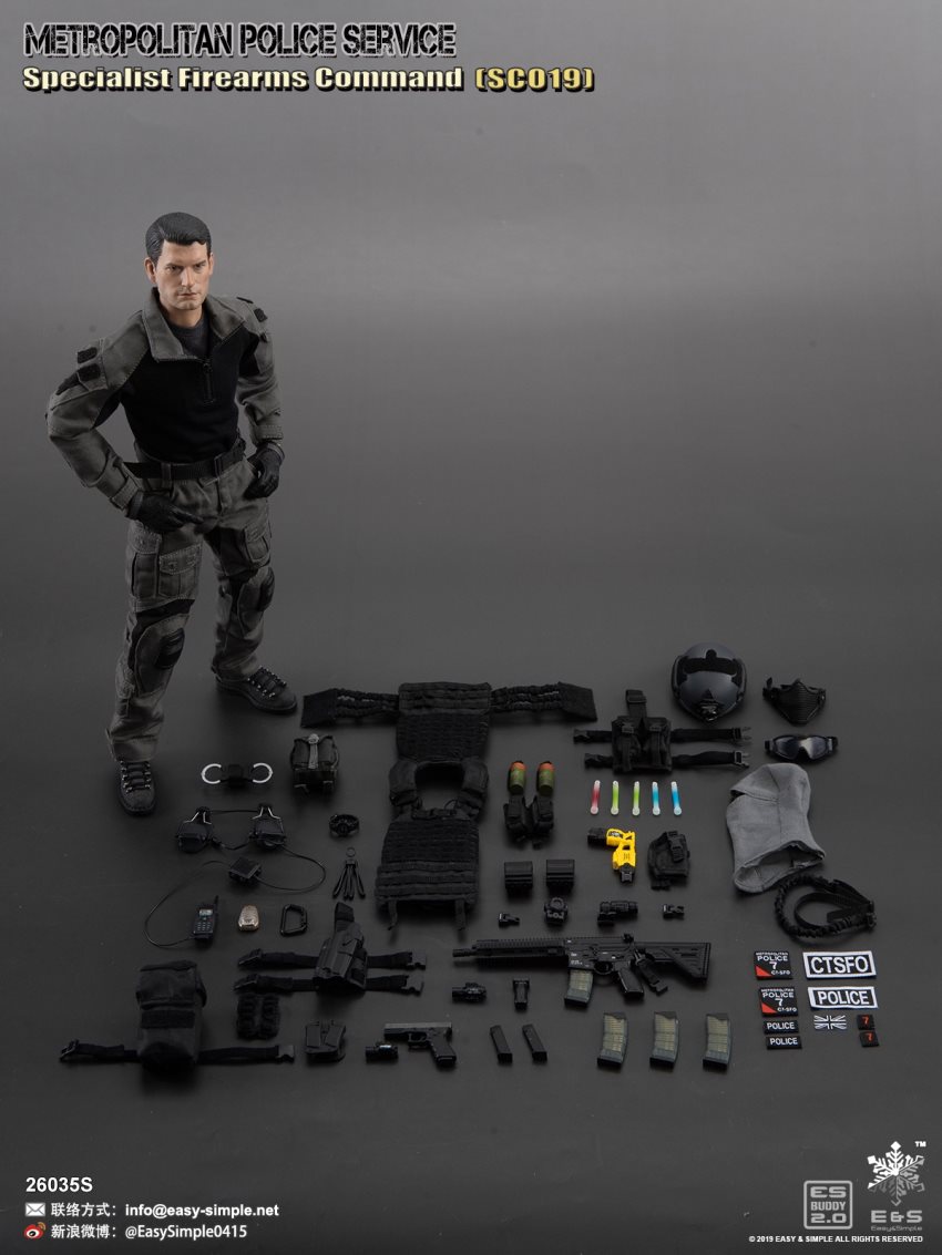 EASY&SIMPLE : 1/6 British special police SCO19 limited edition movable doll