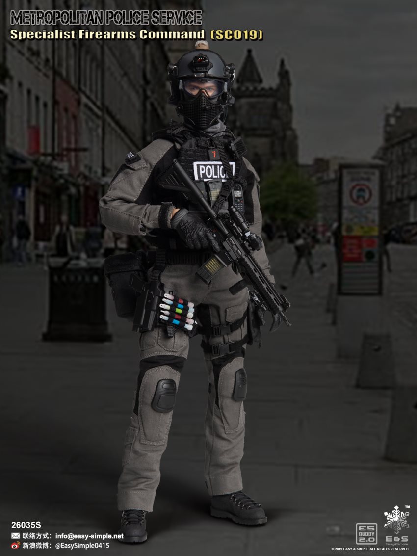 EASY&SIMPLE : 1/6 British special police SCO19 limited edition movable doll