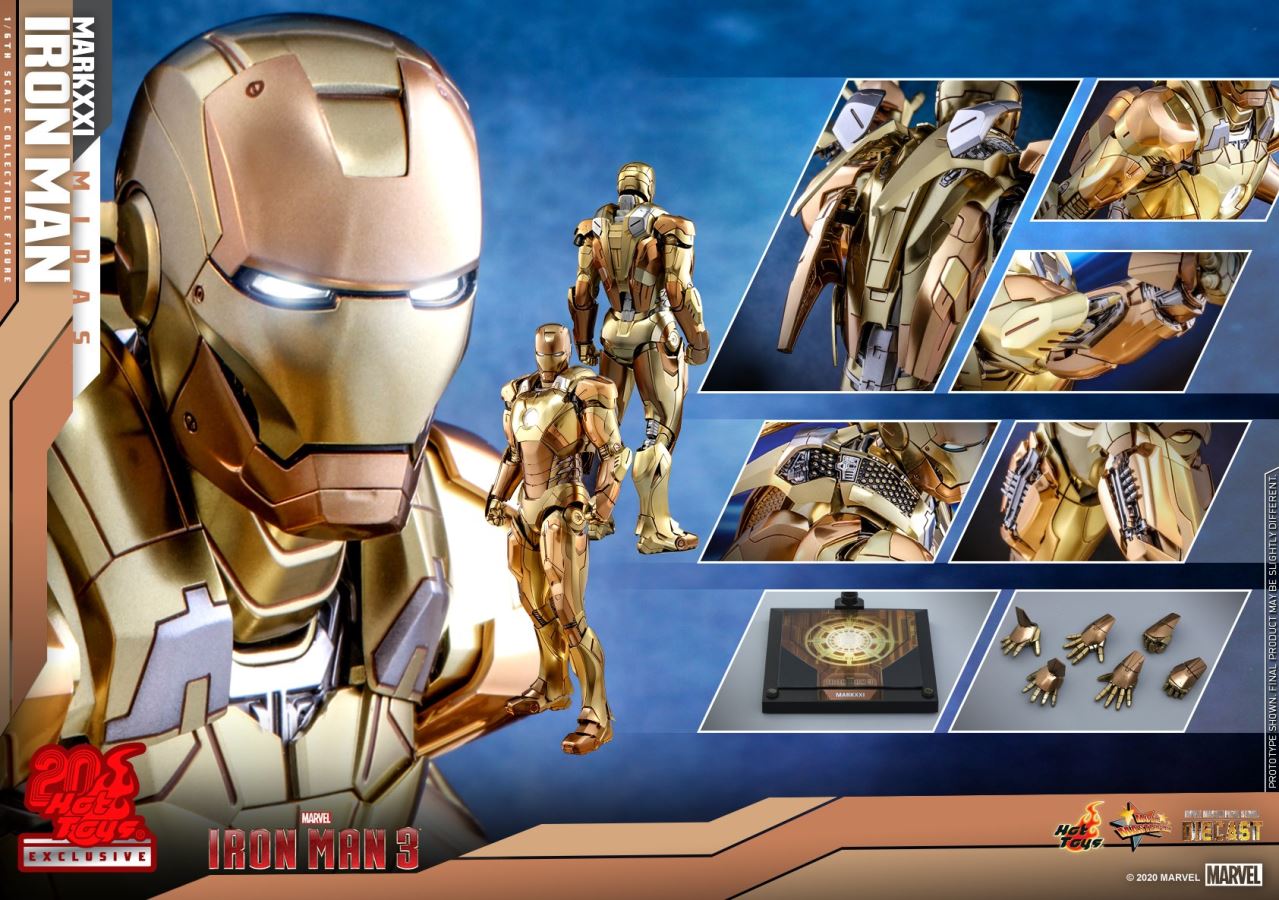 Iron Man 3 - MARK XXI MIDAS [20th anniversary alloy gold special edition]