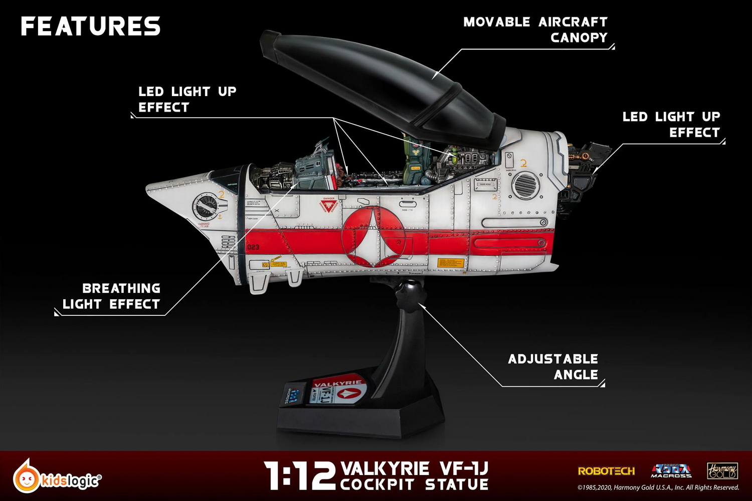 1/12 Robotech Macross Valkyrie VF1J Cockpit Statue