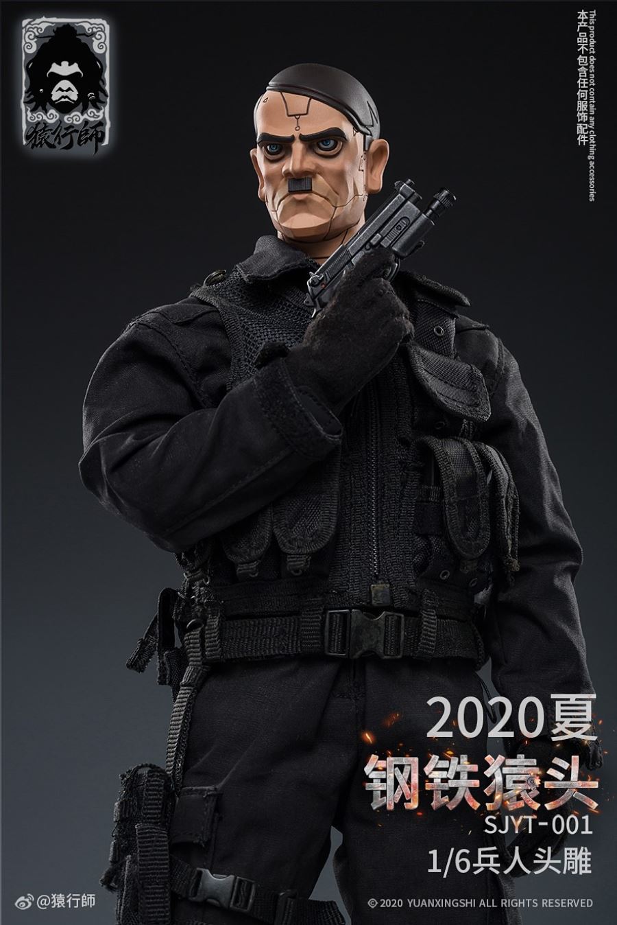1/6 World Ape Head-Steel Ape Head Sculpture (SJYT-001)