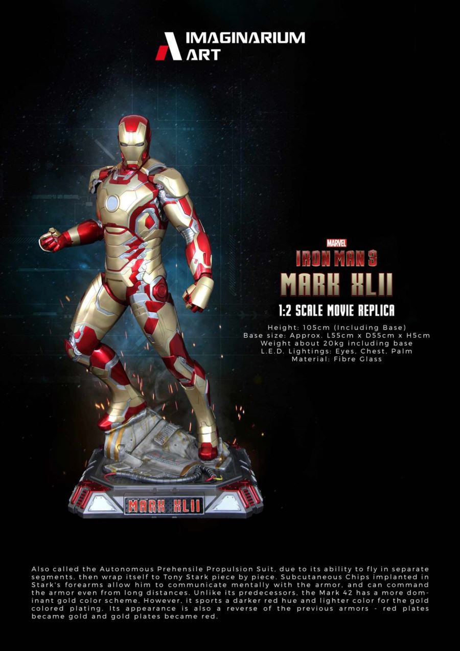 1/2 IRON MAN3 - Iron Man MK42 statue