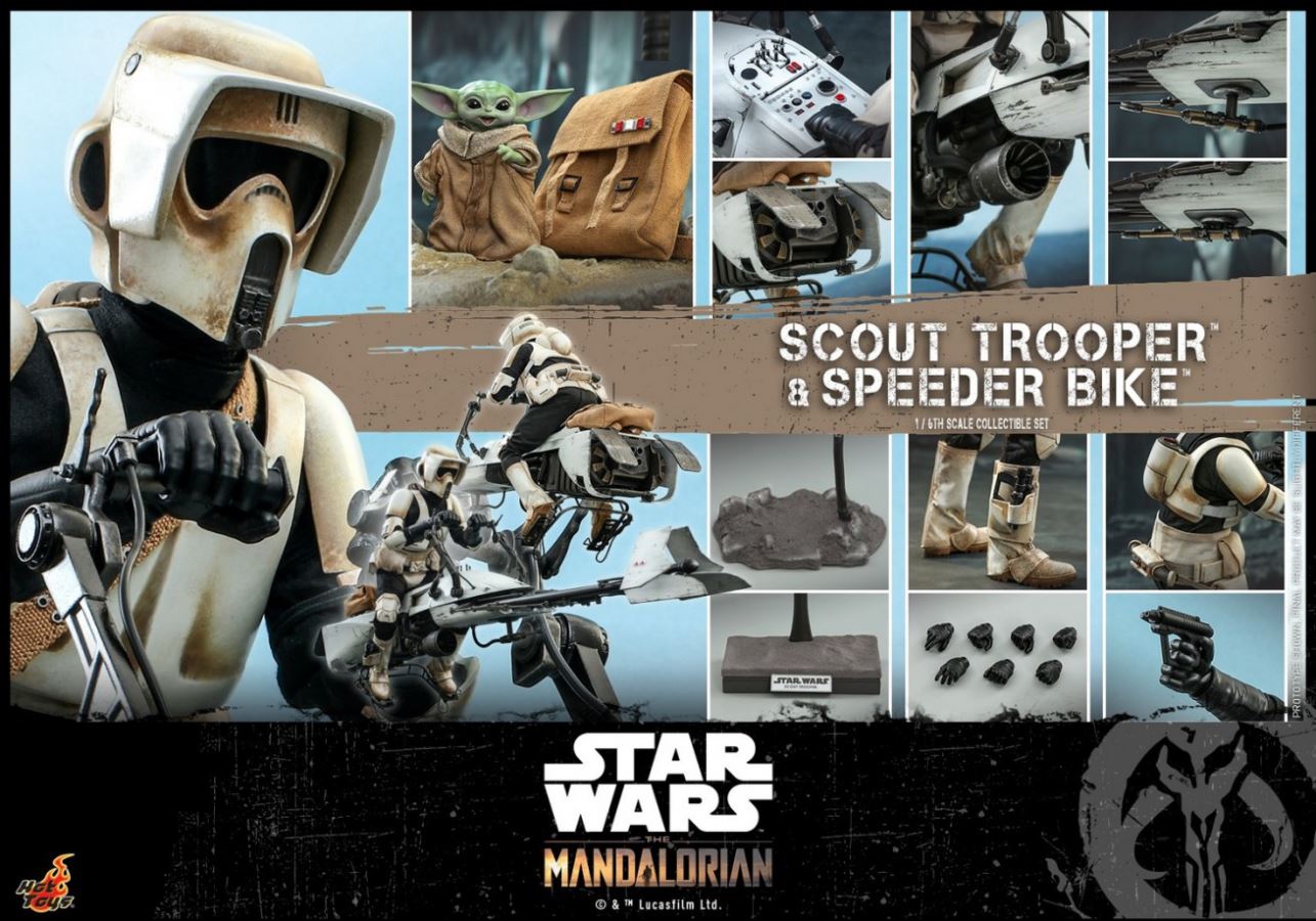 The Mandalorian Scout Trooper And Speeder Bike 1/6TH Scale Collectible Set