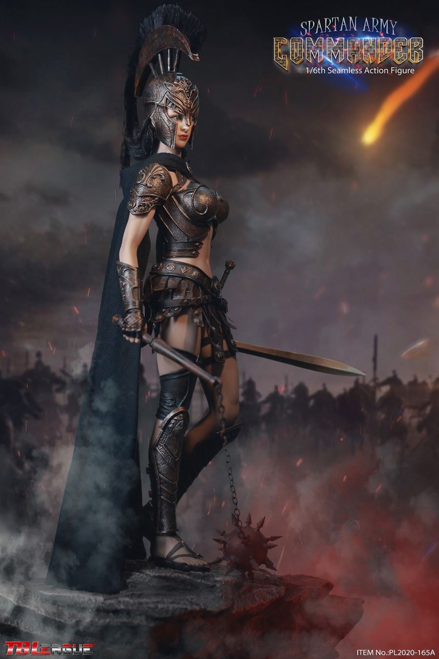 Spartan Army Commander 1/6 PL2020-165A (Black Commander)