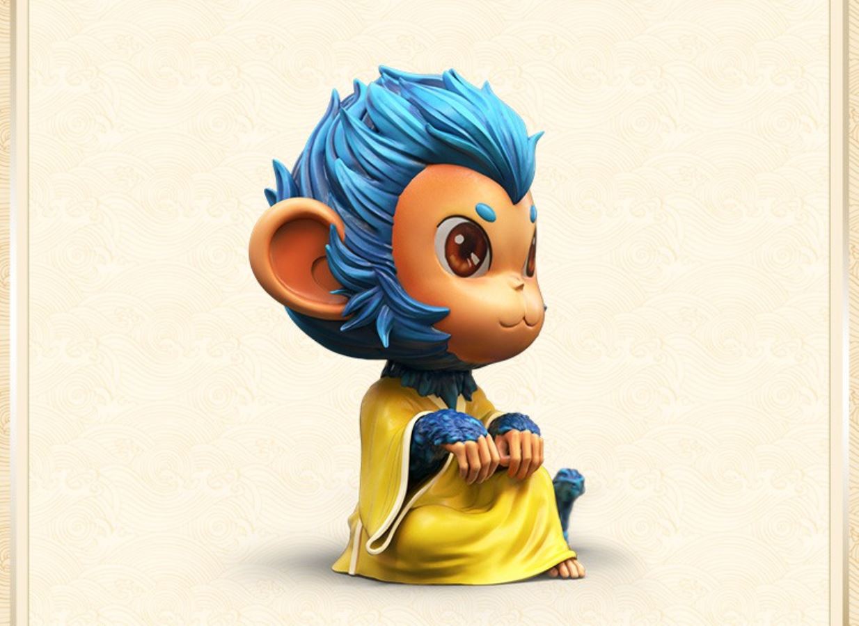 myth of the Monkey King Journey to the West Pavilion fighting over the Buddha statues