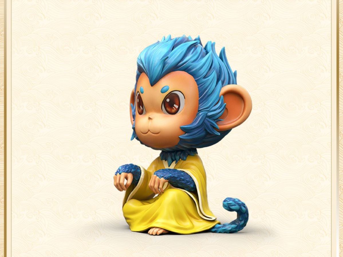 myth of the Monkey King Journey to the West Pavilion fighting over the Buddha statues