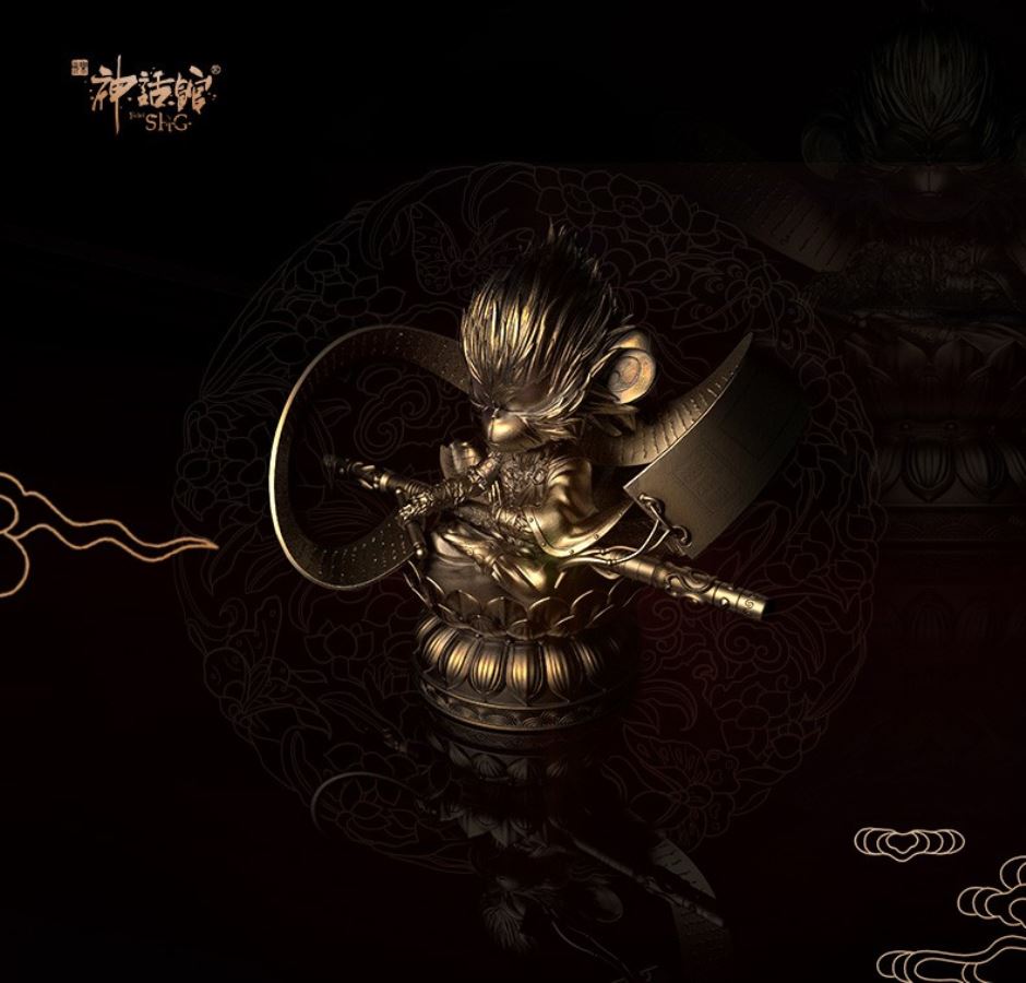 myth of the Monkey King Journey to the West Pavilion fighting over the Buddha statues