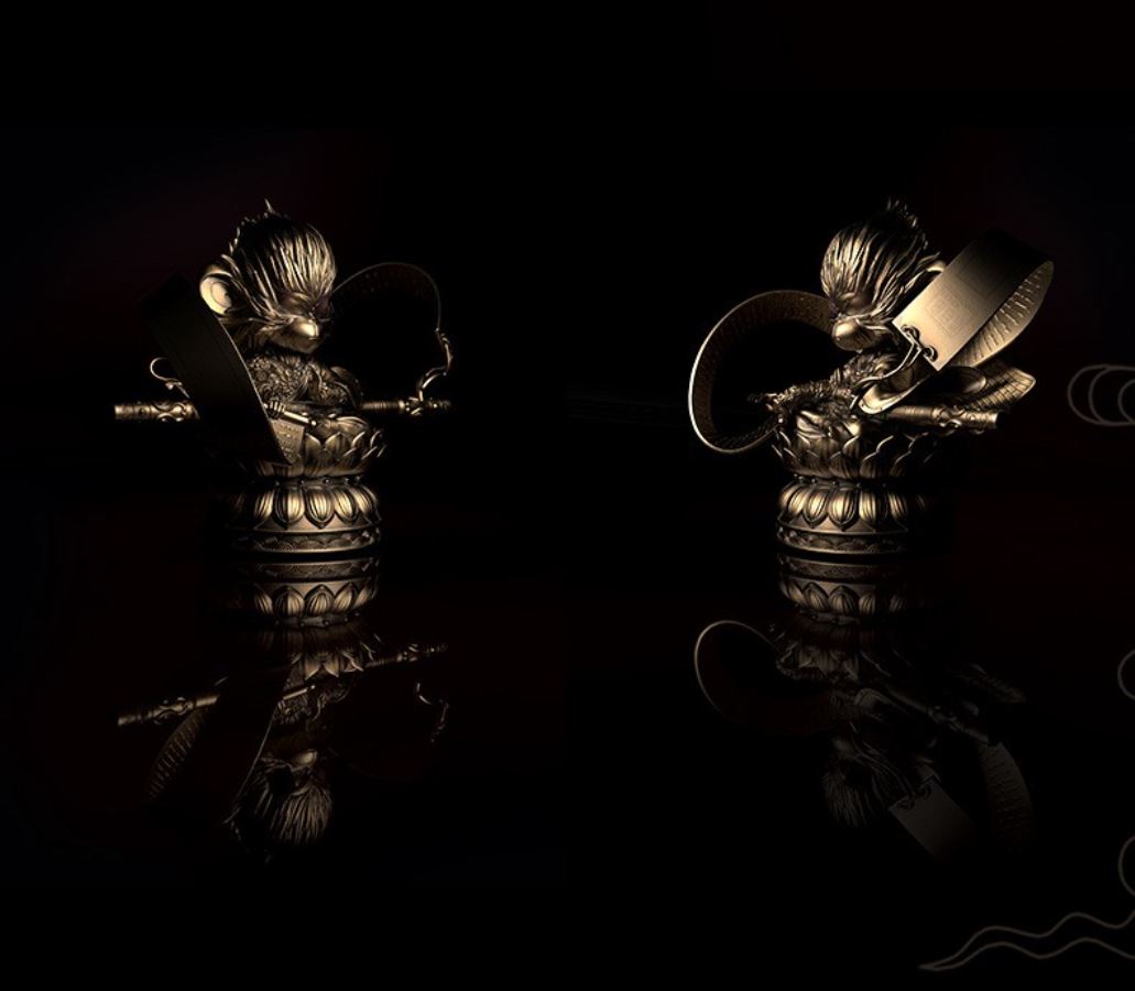 myth of the Monkey King Journey to the West Pavilion fighting over the Buddha statues