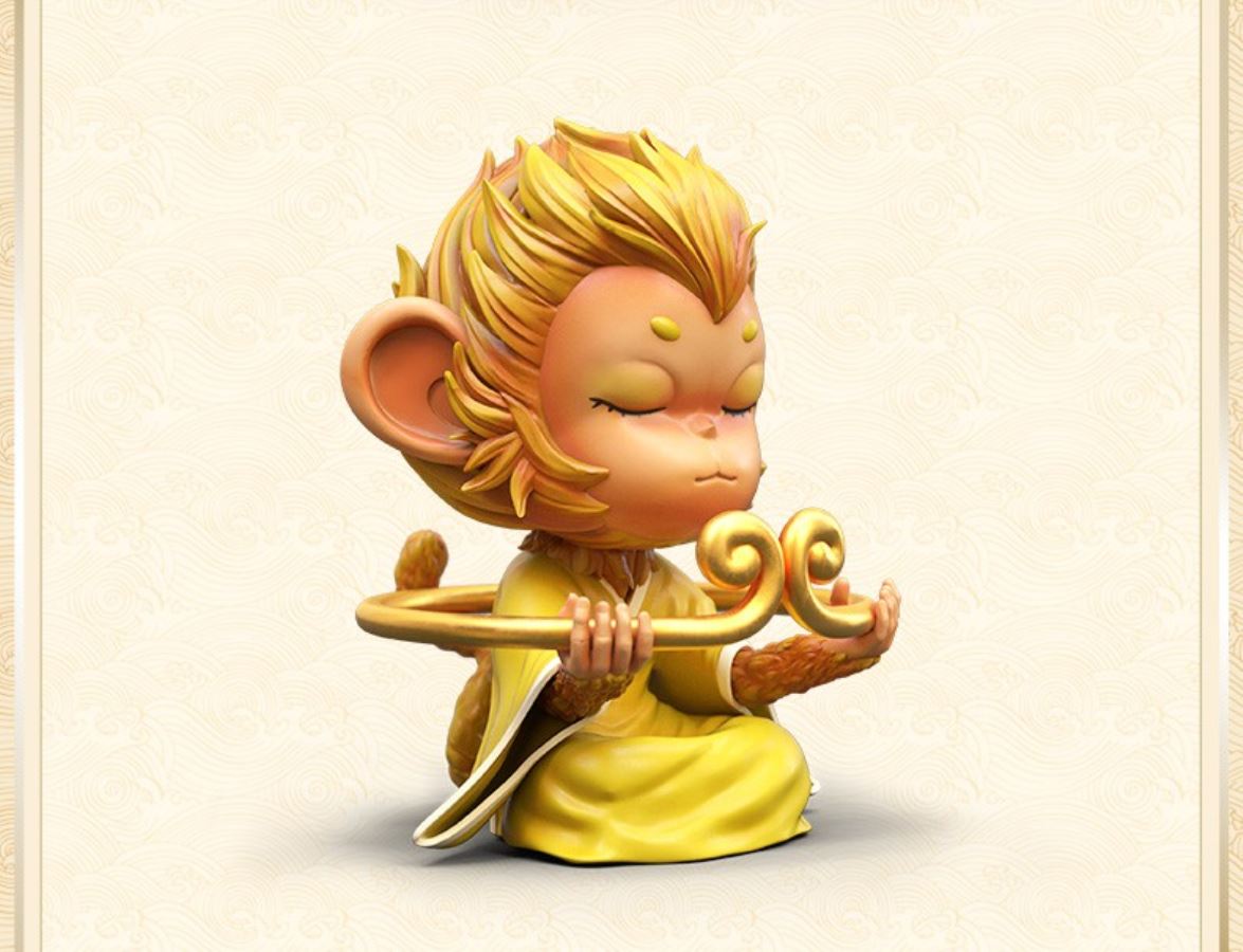 myth of the Monkey King Journey to the West Pavilion fighting over the Buddha statues