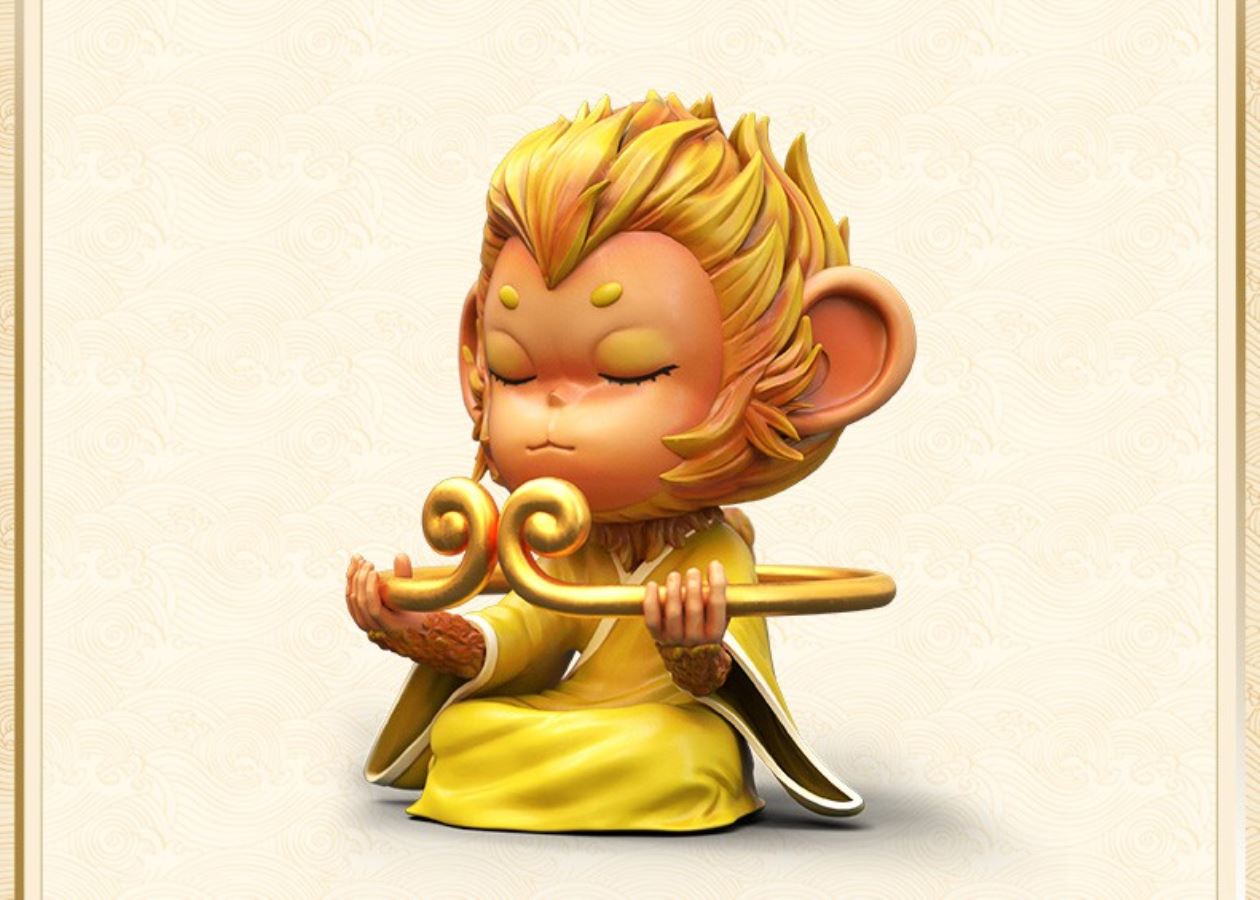 myth of the Monkey King Journey to the West Pavilion fighting over the Buddha statues