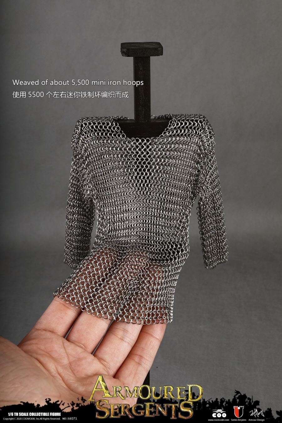 NO.SE071 1/6 SERIES OF EMPIRES (DIE-CAST ALLOY) - ARMORED SERGENT (REAL CHAIN ARMOR DISPLAY SET)