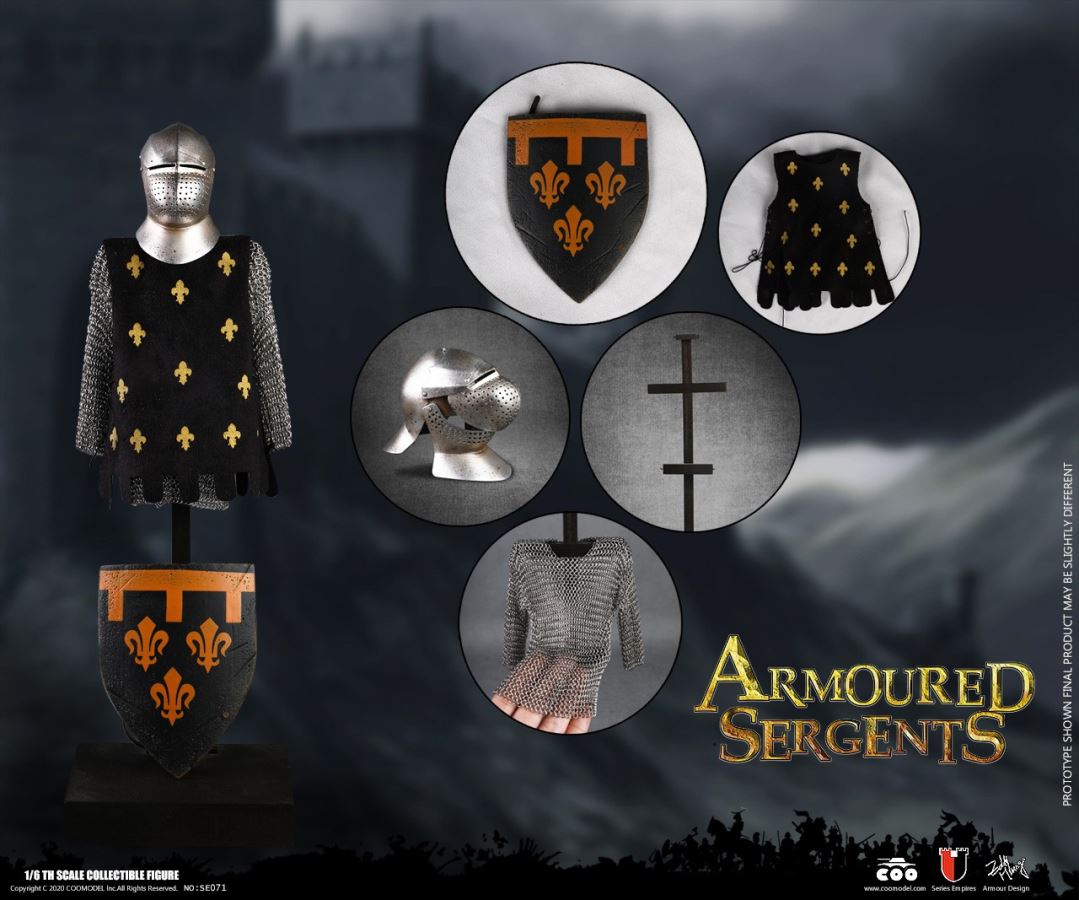NO.SE071 1/6 SERIES OF EMPIRES (DIE-CAST ALLOY) - ARMORED SERGENT (REAL CHAIN ARMOR DISPLAY SET)