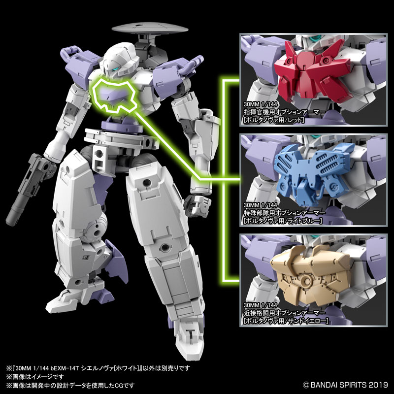 30MM 1/144 bEXM-14T Shell Nova [White]
