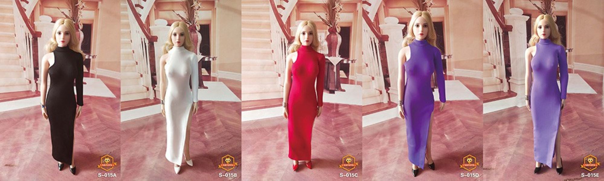 1/6 sexy ladies evening dress long skirt suit