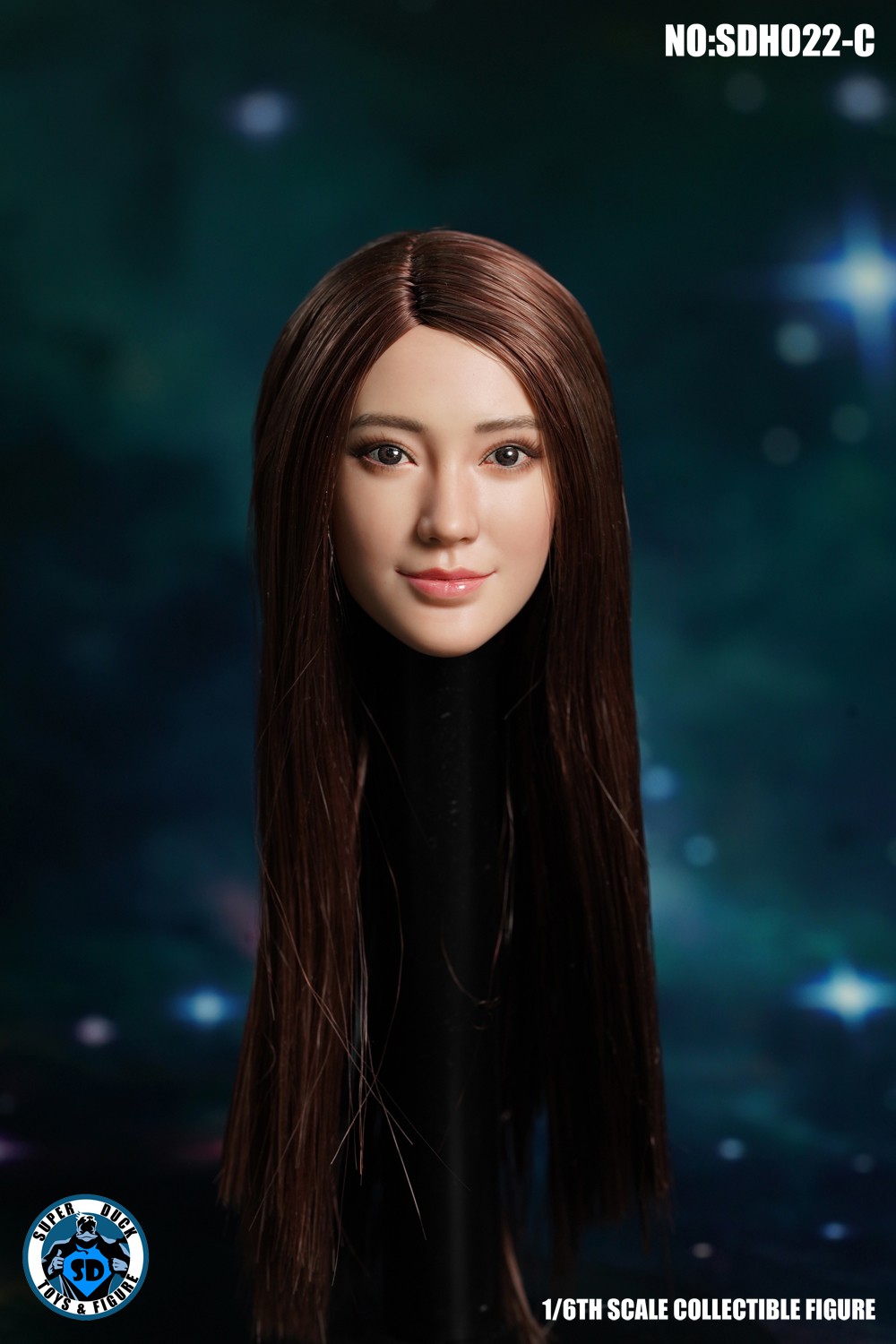 1/6 Asian Female Head Carving SDH022