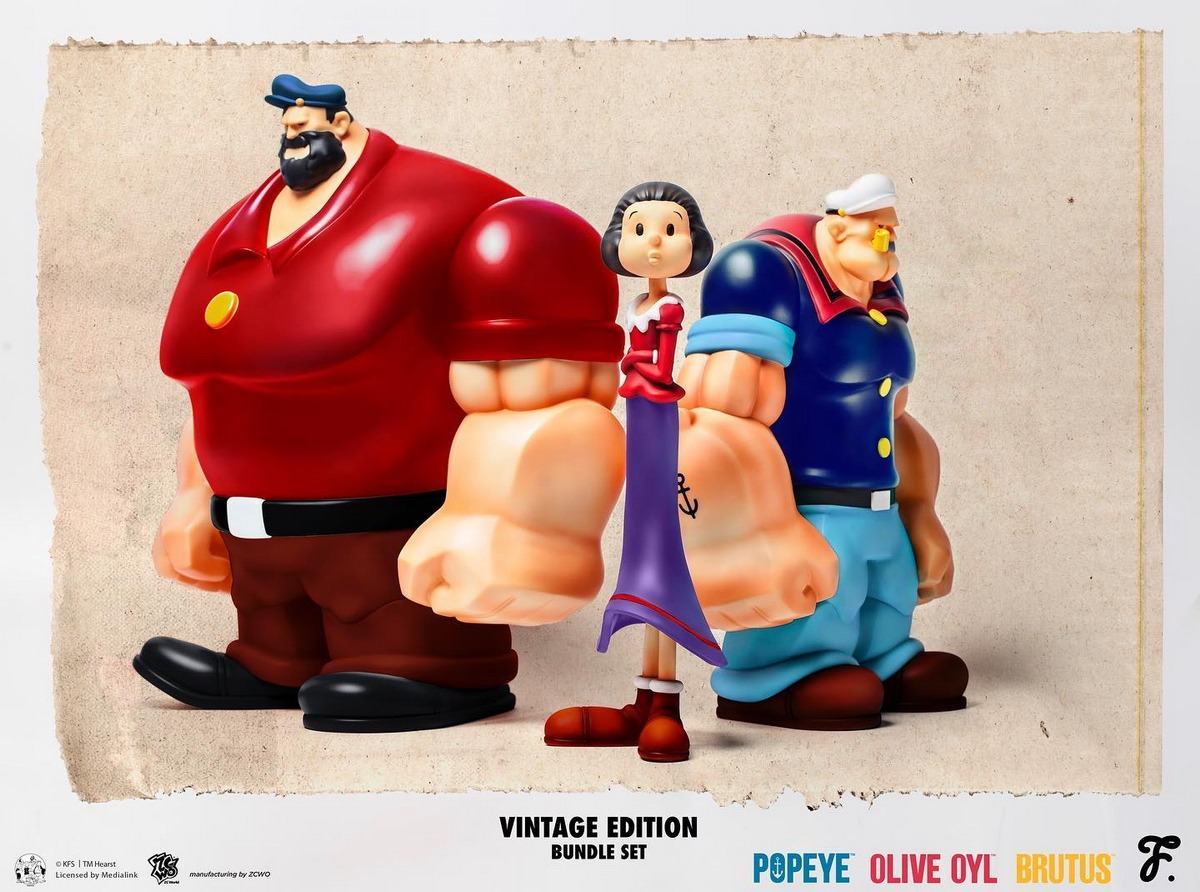 Pop Eye - Olive Oyl - Brutus (Vintage Edition) Bundle Set