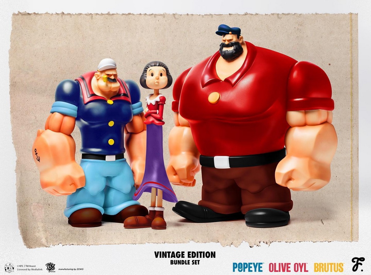 Pop Eye - Olive Oyl - Brutus (Vintage Edition) Bundle Set
