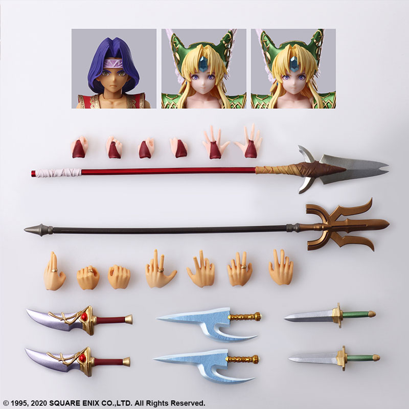 Seiken Densetsu Series Trials of Mana Bring Arts Hawkeye & Riesz