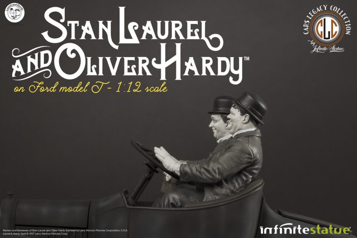 Stan Laurel and OliverHardy on Ford 1/12 scale statue
