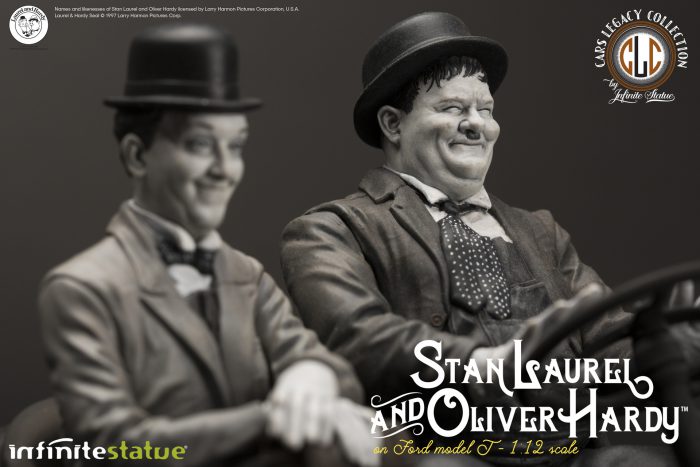 Stan Laurel and OliverHardy on Ford 1/12 scale statue