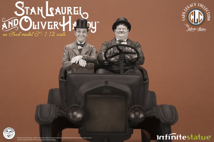 Stan Laurel and OliverHardy on Ford 1/12 scale statue