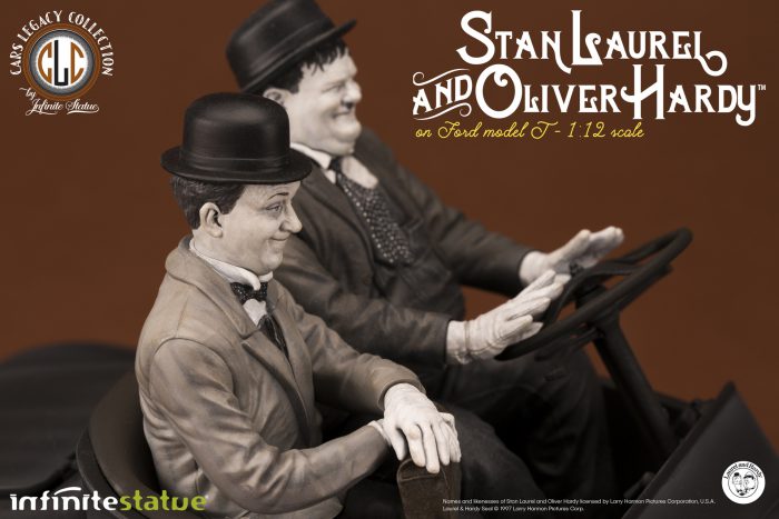 Stan Laurel and OliverHardy on Ford 1/12 scale statue