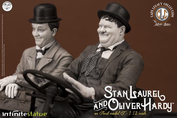 Stan Laurel and OliverHardy on Ford 1/12 scale statue