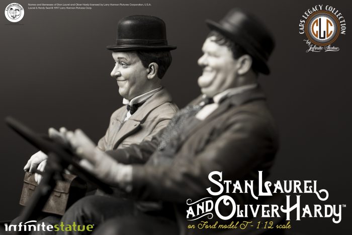 Stan Laurel and OliverHardy on Ford 1/12 scale statue