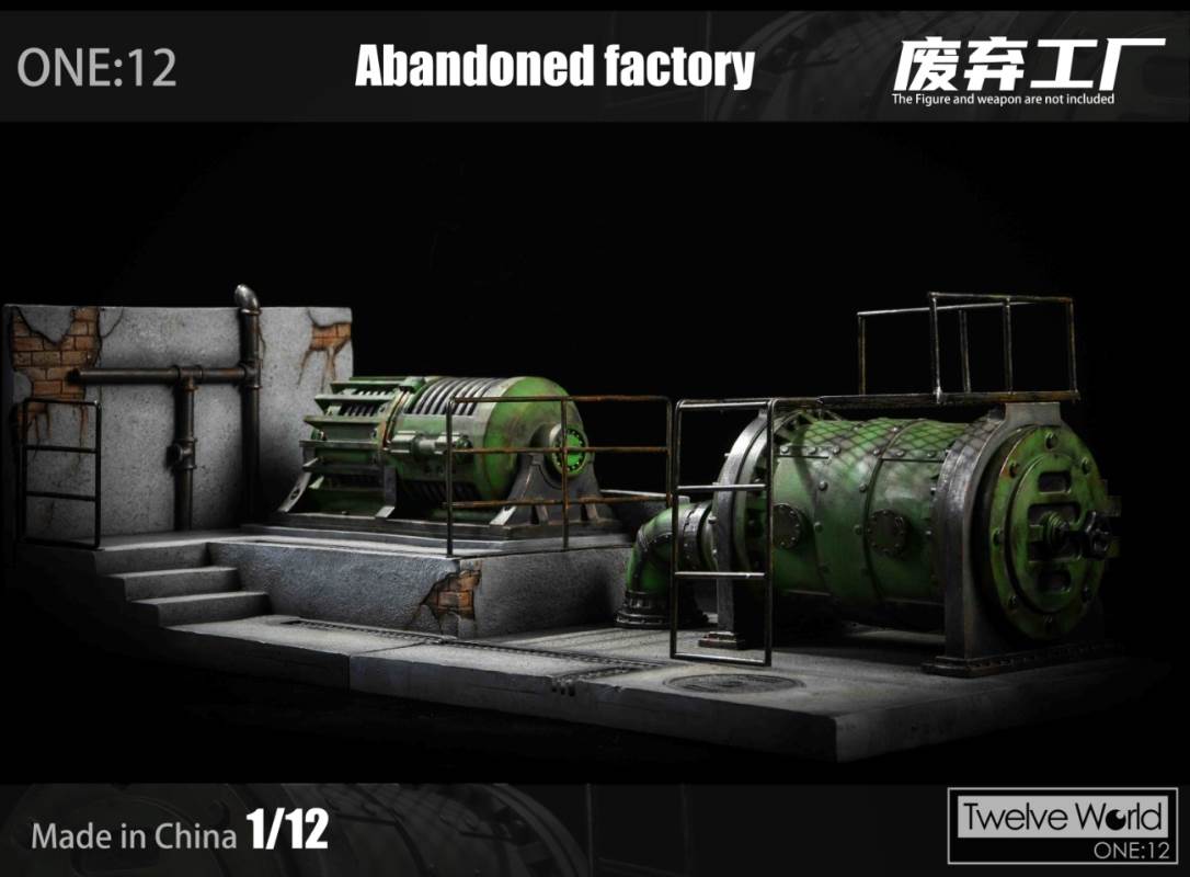 1/12 abandoned factory scene platform