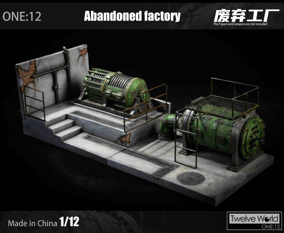 1/12 abandoned factory scene platform