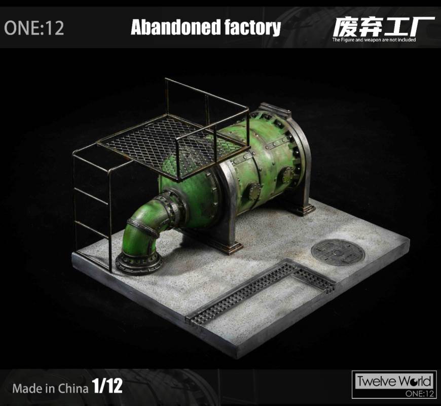 1/12 abandoned factory scene platform