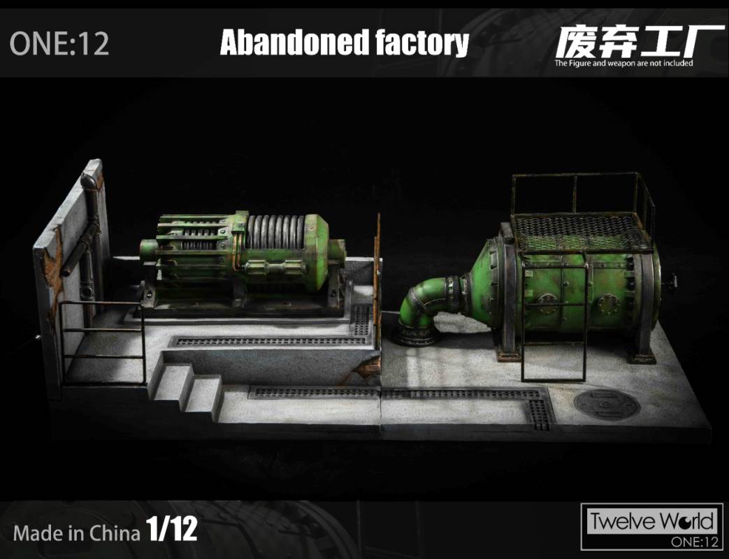 1/12 abandoned factory scene platform
