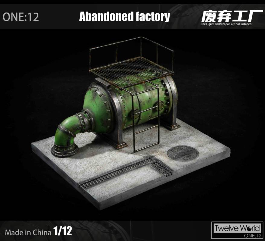 1/12 abandoned factory scene platform