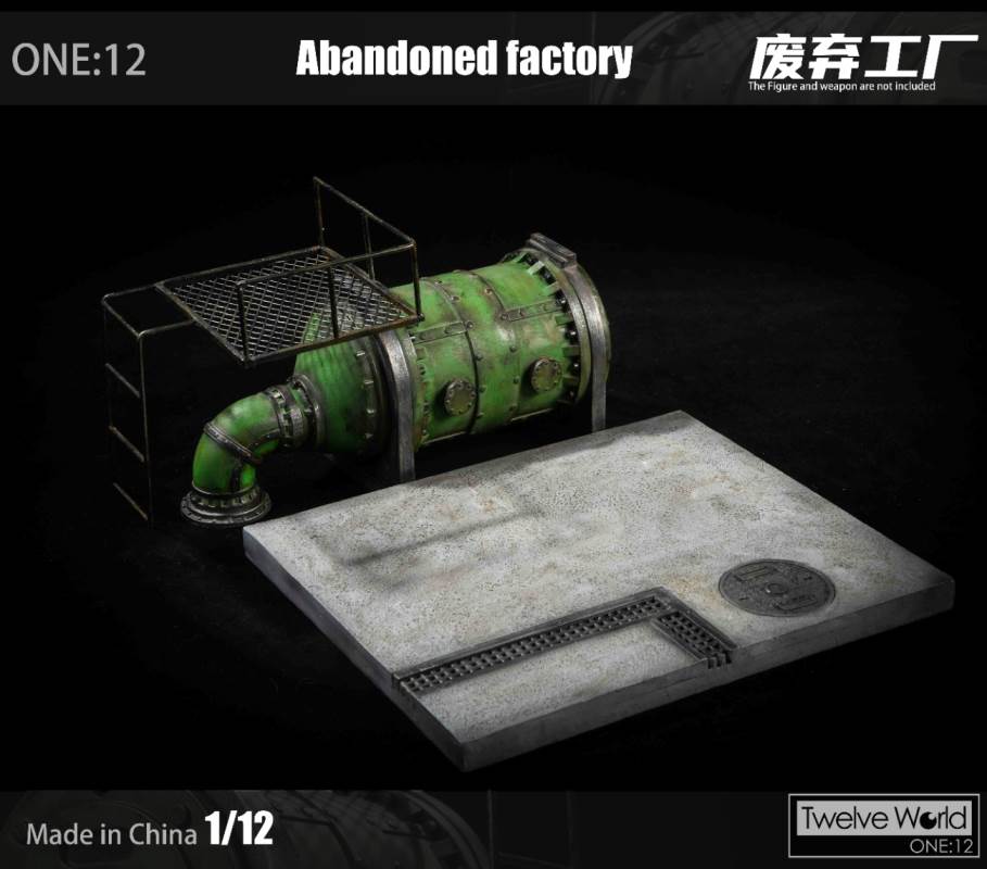1/12 abandoned factory scene platform