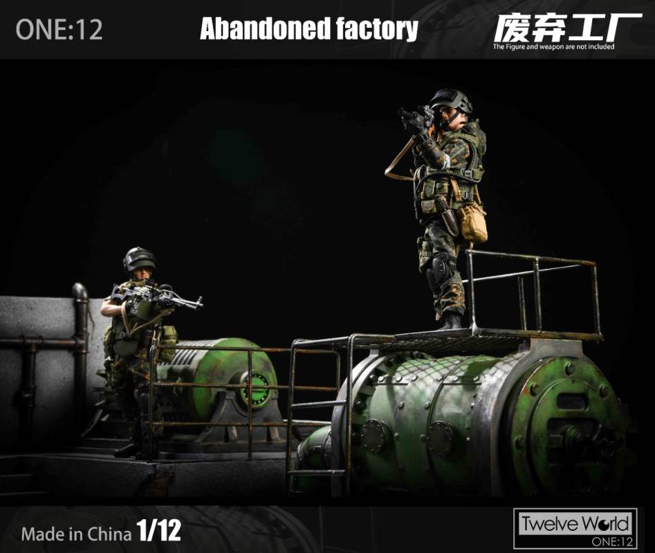 1/12 abandoned factory scene platform
