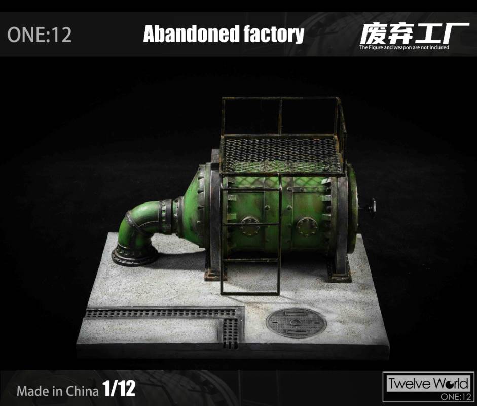 1/12 abandoned factory scene platform