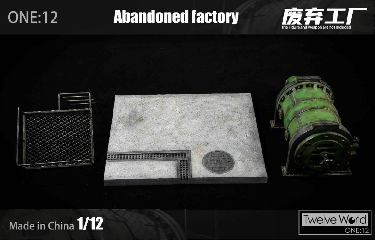1/12 abandoned factory scene platform