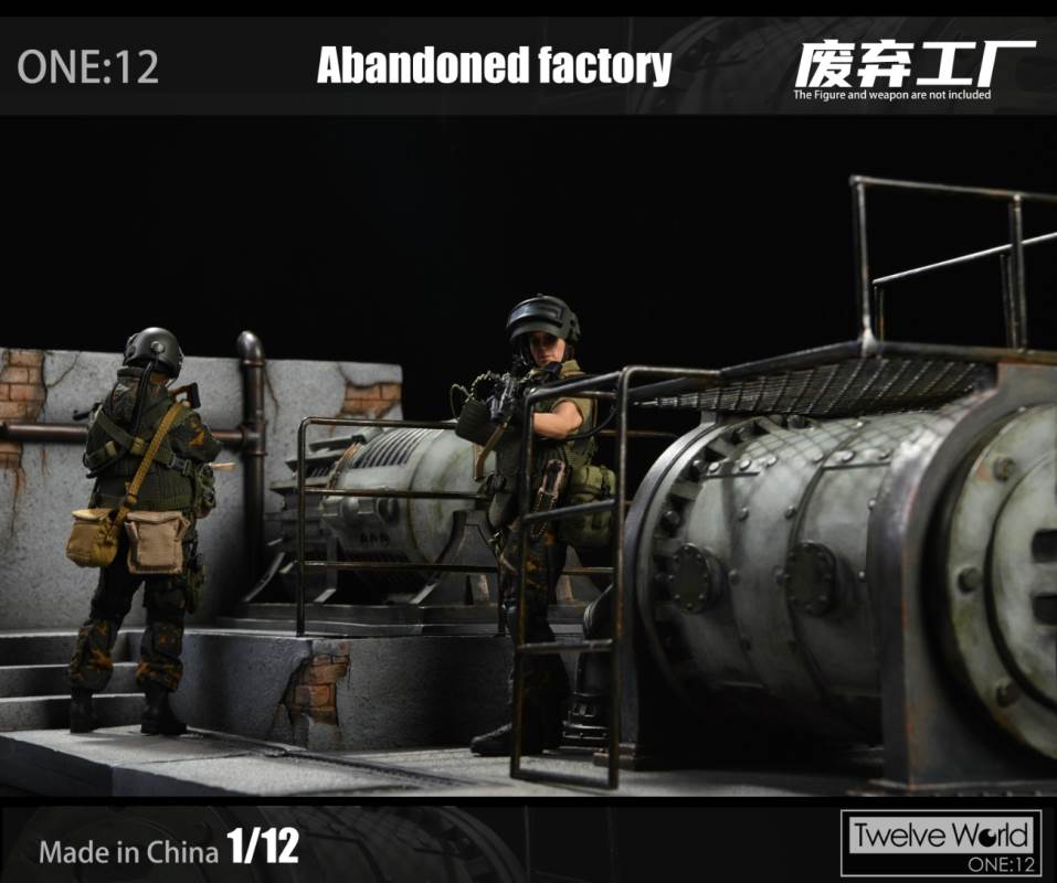1/12 abandoned factory scene platform