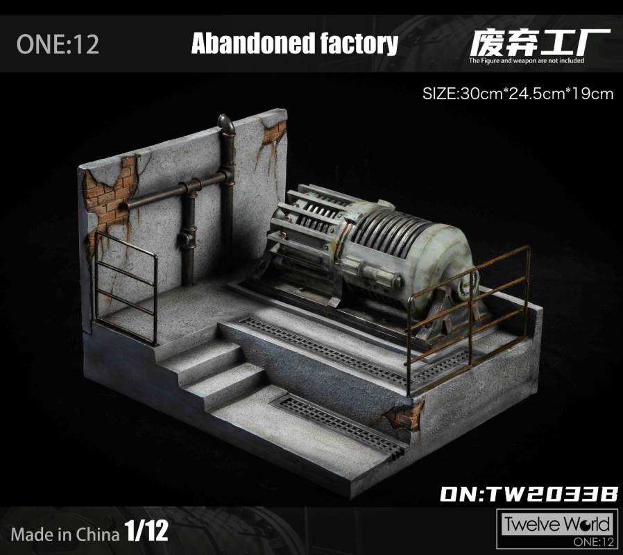 1/12 abandoned factory scene platform