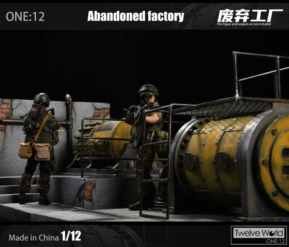 1/12 abandoned factory scene platform