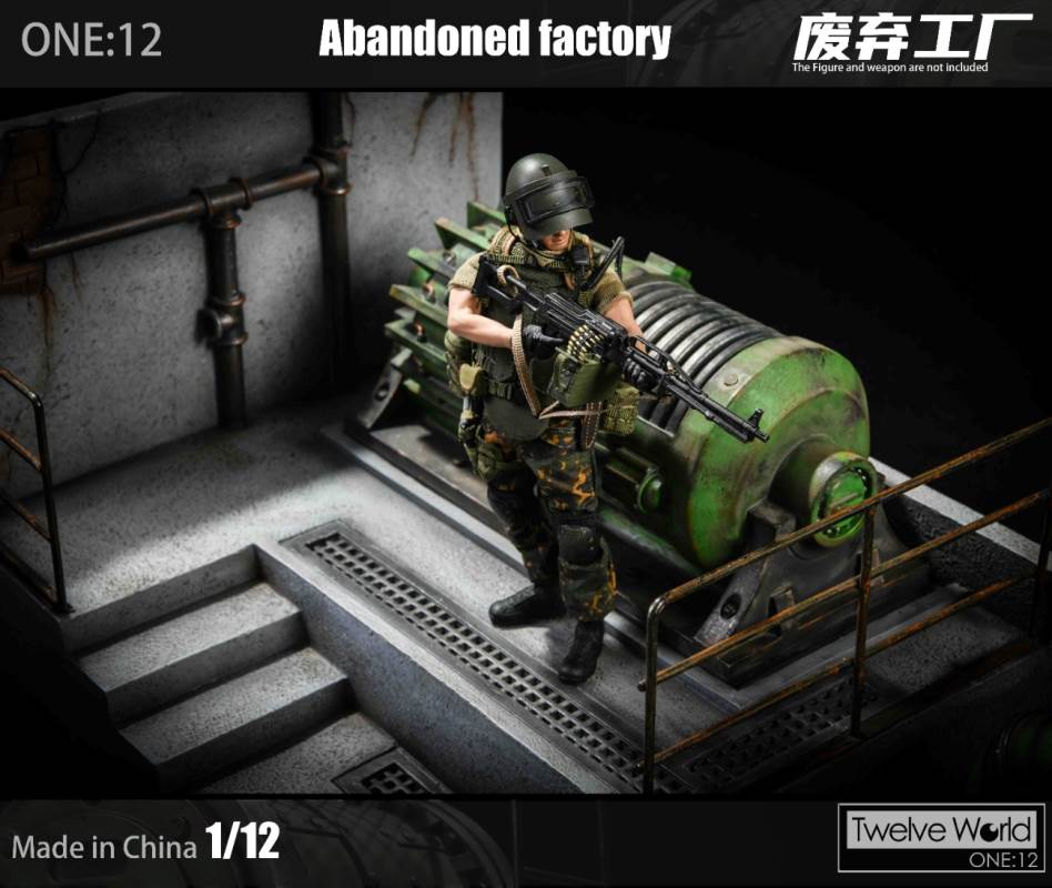 1/12 abandoned factory scene platform